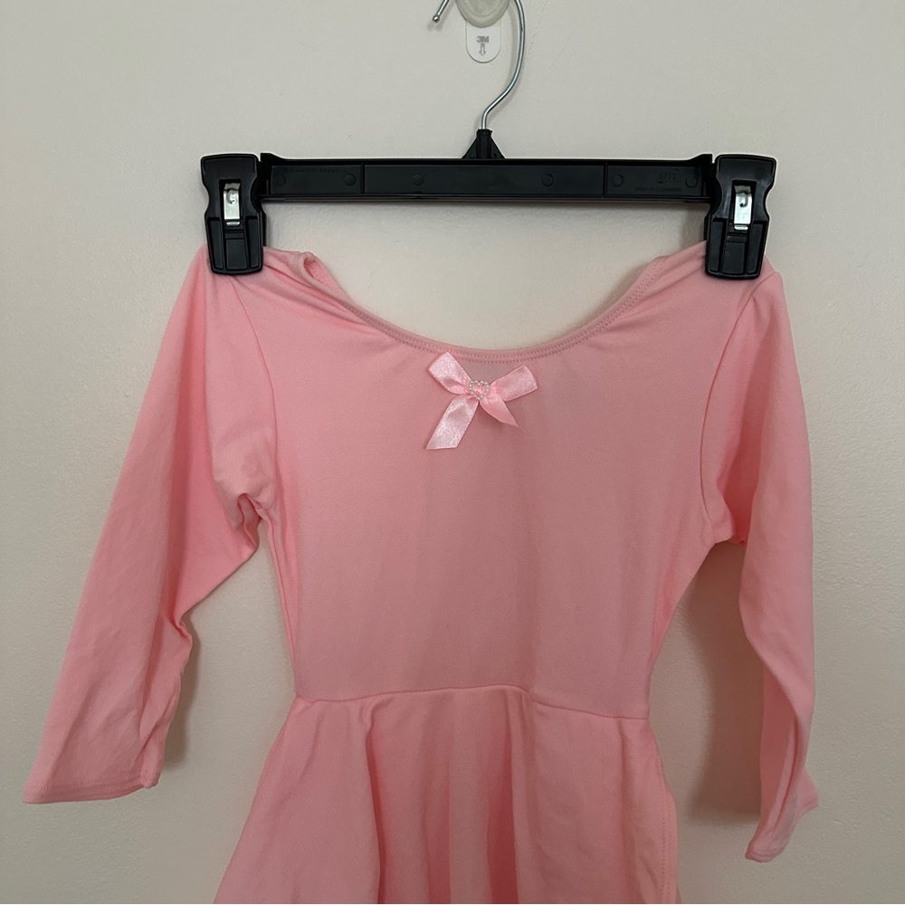 Jacques Moret Girl's Pink Dance Ballet Leotard with Skirt - Picture 2 of 4